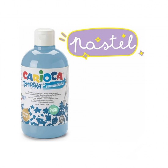 CARIOCA ΤΕΜΠΕΡΑ PASTEL ΓΑΛΑΖΙΟ 500ml CARIOCA ΤΕΜΠΕΡΑ PASTEL ΓΑΛΑΖΙΟ 500ml